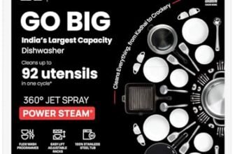 IFB 14 Place Settings (fits up to 80 utensils) with DeepClean® Technology Freestanding Dishwasher (Neptune FX14, White, 70° Hot Water Wash with Hygienic Steam Drying, Perfect for Indian Utensils)