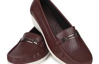 YOHO Bliss Comfortable Wedge Heel Semi Casual Loafer for Women | Stylish Fashion Moccasins Range| Cushioned Footbed Finish | Flexible | Style & All-Purpose Casual Shoe | Lavender Purple – Uk 8