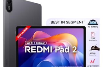 Redmi Pad 2, 11-inch (27.94 CM), LCD Display – 2.5K Sharp & Clear, 8GB RAM, 256GB ROM, Wi-Fi + Cellular (4G), Quad Speakers, Dolby Atmos, Graphite Grey, AI Enabled