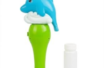 Shooting Star Bubble Blower Dolphin with 1 Refill Bubble Solution | Bubble Play Toy for Fun Indoor/Outdoor Bubble Machine for Kids 3Y+ | Perfect for Birthday Parties & Summer Outdoor Fun or Party