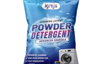 IGREJA Powder Detergent for Washing Machine and Hand Wash, Advanced Formula Laundry Detergent Powder, Powerful Cleaning, High Foam Generation, Fast Dissolution, 5 Kg