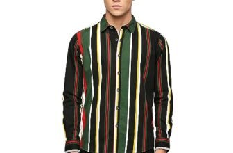 Pepe Jeans Men’s Regular Fit Striped Shirts Red and Black