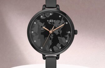 TIMEX Round 34mm Black Dial Analog Watch  – For Women
