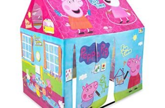 itoys Peppa Pig Theme Play Tent House For Kids Toys For 2 3 5 6 To 8 Years Old Girls Boys|Water Repellent Big Size|Bis Approved,Multicolor