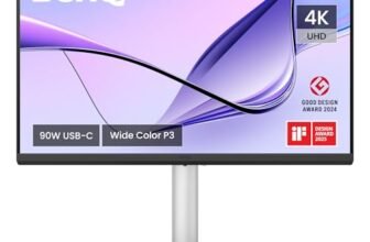 BenQ MA320U, 32Inch (68.58 cm), 4K IPS 3840×2160, 60Hz, Monitor for Mac®,97% P3 Color Gamut,99% sRGB, HDMI, Dual USB-C(90W PD),HAS Stand,Display Pilot2.0, 3WX2 Speakers,Integrated Mac® Controls(Gray)