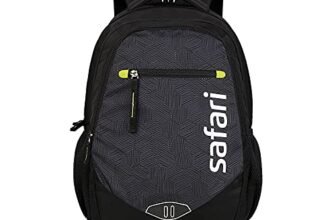 Safari Tribe 35 Ltrs Large Laptop Backpack with 3 Compartments, Water Resistant Fabric – Black (TRIBE19CBBLK)