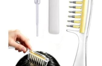 Oil Dispensing Hair Comb Root Applicator Scalp Massager Brush with Stand