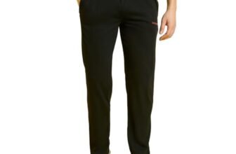 bearbrother Men’s Regular Fit Trackpants (Tick-Black,Black,L)