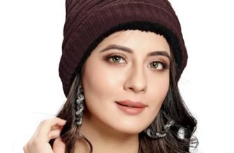 StyleScope Unisex Fashion Winter wear Beanies Soft Fur Inside Knitted Cap (Long Cap Brown_Brown_Free Size)