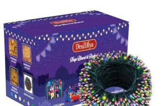 Desidiya® LED String Serial Light 32 Meter with 8 Modes Changing Controller. Waterproof & Flexible Copper Lights for Home Diwali Home Decoration & Christmas – Multicolor