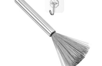 1 Stainless Steel Kitchen Cleaning Brush with Hook | Wire Dish Wash Brush with Handle | Pan Cleaning Brush for Dishes,Sink,Tawa,Pots,Pans,Wok&Steel Cookware | Durable Steel Scrubber Brush for Kitchen