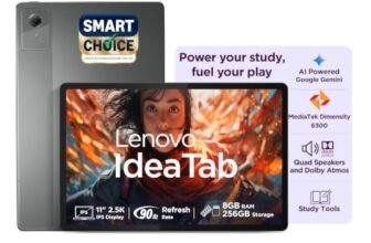 Lenovo Idea Tab Smartchoice |11-inch 2.5K Clear Display, 90Hz Refresh Rate, 8GB RAM, 256GB ROM| MediaTek Dimensity 6300| 7040mAh Battery|4 Speakers| USB-C |Wi-Fi + 5G |AI-Enabled, Luna Grey