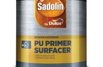 Sadolin by Dulux | PU Primer Surfacer with Opaque Finish for White Top coats | Excellent resistance to scratches, stains, and cracks | 4 Litres