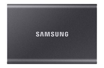 Samsung T7 1TB, Portable SSD, up to 1050MB/s, USB 3.2 Gen2, for Photography, Gaming, Students & Professionals, External Solid State Drive (MU-PC1T0T), Grey