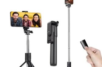 Kratos Selfie Stick with Tripod Stand,Extendable Selfie Stick for Mobile Phone with Bluetooth Remote,3-in-1 Multifunctional Design for Redmi/Xiaomi/OnePlus/Samsung/Oppo/Vivo and All Phones