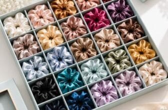 Shop141 Pack Of 12 Scrunchies for Women and Girls, Hair Scrunchies Hair Ties, Soft Stretchy Hairbands for Ponytail, Bun & Daily Hairstyle