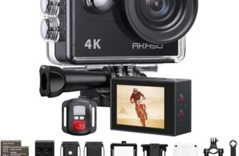 AKASO EK7000 4K30FPS 20MP WiFi Action Camera with EIS Ultra HD 131FT Waterproof Underwater Camera Remote Control 4X Zoom Support External Microphone Black