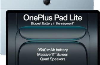 OnePlus,Pad Lite, 11-inch (27.94 CM), LCD, 6GB RAM, 128GB ROM, WiFi, Quad Speakers, 9340mAh Battery, Blue, Not AI Enabled