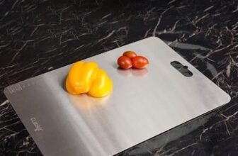 Clazkit Stainless Steel Chopping Board Vegetable,Fruit Cutting, Kneeding, Cake Prep, Heavy Duty Chopping-Board (Size 31.8CM X 21CM)