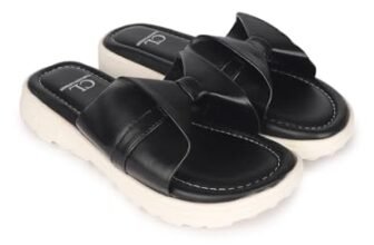 Carlton London Women’s Sandal, Colour- Black, Size-39