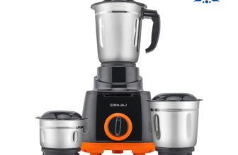 BAJAJ Rex 500 W Mixer Grinder(Rex 500W mixer grinder | 3 Jars | Black, Orange)
