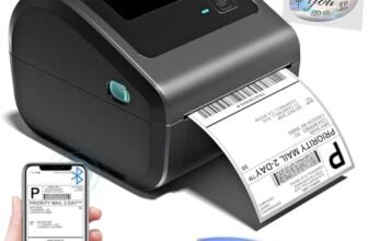 ARVOX D450BT 4 Inch Bluetooth + USB Direct 4×6″ Shipping Label Printer |Adjustable Label Size| 203DPI Resolution 152mm/s Compatible with Windows,Mac,Linux Chrome OS | 2 Year Warranty