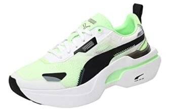 Puma Womens Kosmo Rider WNS Puma White-Fizzy Lime Sneaker – 3 UK (38311301)