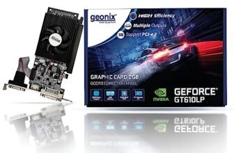 GEONIX Geforce GT-610LP 2GB ddr3_sdram pci_e Memory Graphics Card | VGA/HDMI/DVI Video Output | 3 Years Warranty