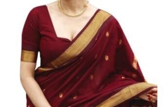 AG Clothing Women’s South Indian Art Silk Saree With Blouse Piece For Traditional Sari (Maroon)
