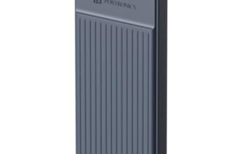 Portronics Luxcell B12 10,000mAh 12W Power Bank, Ultra Slim Power Bank with USB-A Output Port & Type C Input Port | BIS Certified | Type C Cable Included | Made in India (Dark Blue)