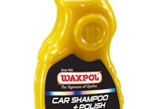 Waxpol Car Shampoo + Polish Wash & Wax | pH Balanced Concentrated Formula| High Gloss Wet Shine | Smooth Finish | No Water Spots| Snow Foam Car & Bike Wash 300 ml
