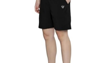Noble Monk Men’s Solid Sports Shorts Black