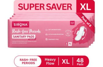 SIRONA Rash-Free Cottony Soft | For Heavy Flow & Leak Protection | Super Saver Pack-XL Sanitary Pad(Pack of 48)