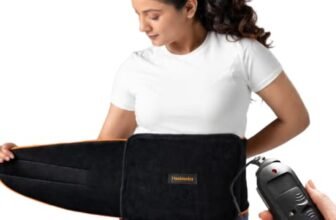 Heatronics Heating Pad for Pain Relief | 1 Year Warranty | hCore X Lite Electric Heating Pad, 3-Level Heat Control 100x/sec, Back & Shoulder Pain Relief, Dual Thermapulse, ISO 13485 Certified (Black)
