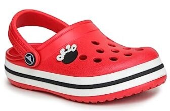 ABROS Kid’s AZCK0801 AKZO Clogs -Red -1UK