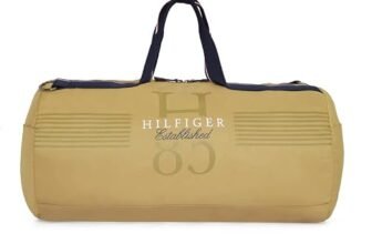 TOMMY HILFIGER Gym Bag, Yellow, Boone | Duffel Bag for Travel Women and Men