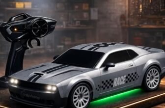 GRAPHENE RC Drift Remote Control Car Toy for Boys Kids Adults 20Kmph 2.4GHz 1:24 Scale 4WD Racing Drifting Tyres Long Range Remote LED Lights Crawlers Mastang Stunt Car 4+Years