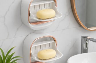 QXORE 2 PC Wall-Mounted Soap Dish with Flip Cover Lid(Multicolor)