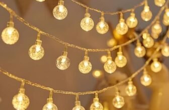 Desidiya® 14 LED Crystal Ball String LED Diwali Lights for Decoration for Home 4 Mtr Warm White Waterproof Decorative Lights for Festival, Birthday, Wedding, Party for Home, Patio, Lawn, Restaurants