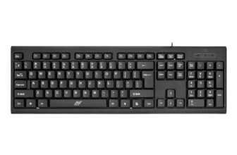 Ant Value FKBRI01 Ultra-Slim Compact USB Wired Keyboard for Mac and PC,Windows 10/8 / 7 / Vista/XP, Spill-Resistant Silent Keyboard – Membrane Water-Resistant Coating 10 Million Keystrokes (Black)