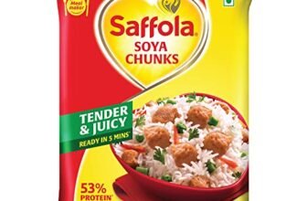 Saffola Soya Chunks, Tender & Juicy, 53% Protein, 1kg