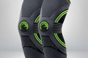 BIONFIT Knee Sleeves for Joint Support, Running & Workout, 1 Pair Knee Brace for Unisex Knee Support(Green, Grey)