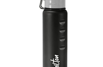 MILTON Gripper 750 Stainless Steel Water Bottle 750 ml, Single Walled, ISI Certified I Leak Proof Lid, Rust Proof I For School, Office, Gym I Black