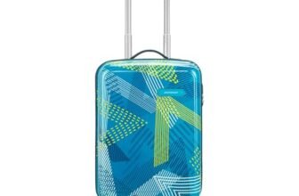 Aristocrat Polyester Dual Edge Hardsided Cabin Small Suitcase/Luggage Spinner Trolley Bag for Travel 4 Wheels