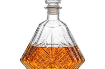 Whiskey Decanter Glass Bottle 1000ml for Alcohol Rum Vodka Liquor Bottle