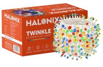 Halonix Twinkle 32 Feet Multicolor 46 LED Decorative Light | Diwali Lights for Decoration for Home | Fairy Light | Festival Light | Curtain Light for Decoration | String Light for Diwali | Pack of 1
