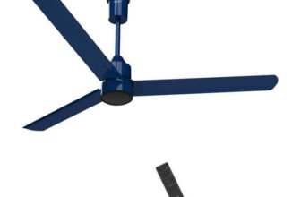 V-Guard Zenair | BLDC Motor | Remote Control | Energy Saving with 24 Months Warranty BLDC Motor with Remote 1200 mm Ceiling Fan(5 Star | Admiral Blue | Pack of 1)