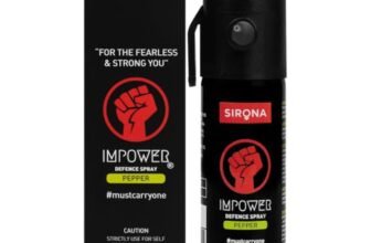Sirona Impower Pepper Spray for Women | Pack of 1 | Self Defence Spray | Pocket Size Personal Safety Spray | Up to 12 ft Range | Up to 45-Minute Escape Window | Single-Hand Trigger | Safety Lock | 18+
