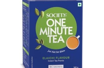 Society One Minute Tea | Elaichi Flavour | Made with Cardamom | Flavoured Instant Tea | 14g X 10 Sachets (140g)