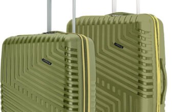 LATTITUDE by Provogue CORE 55/65 8W MOSS GREEN / LUNAR YELLOW Cabin & Check-in Set 8 Wheels – 24 inch